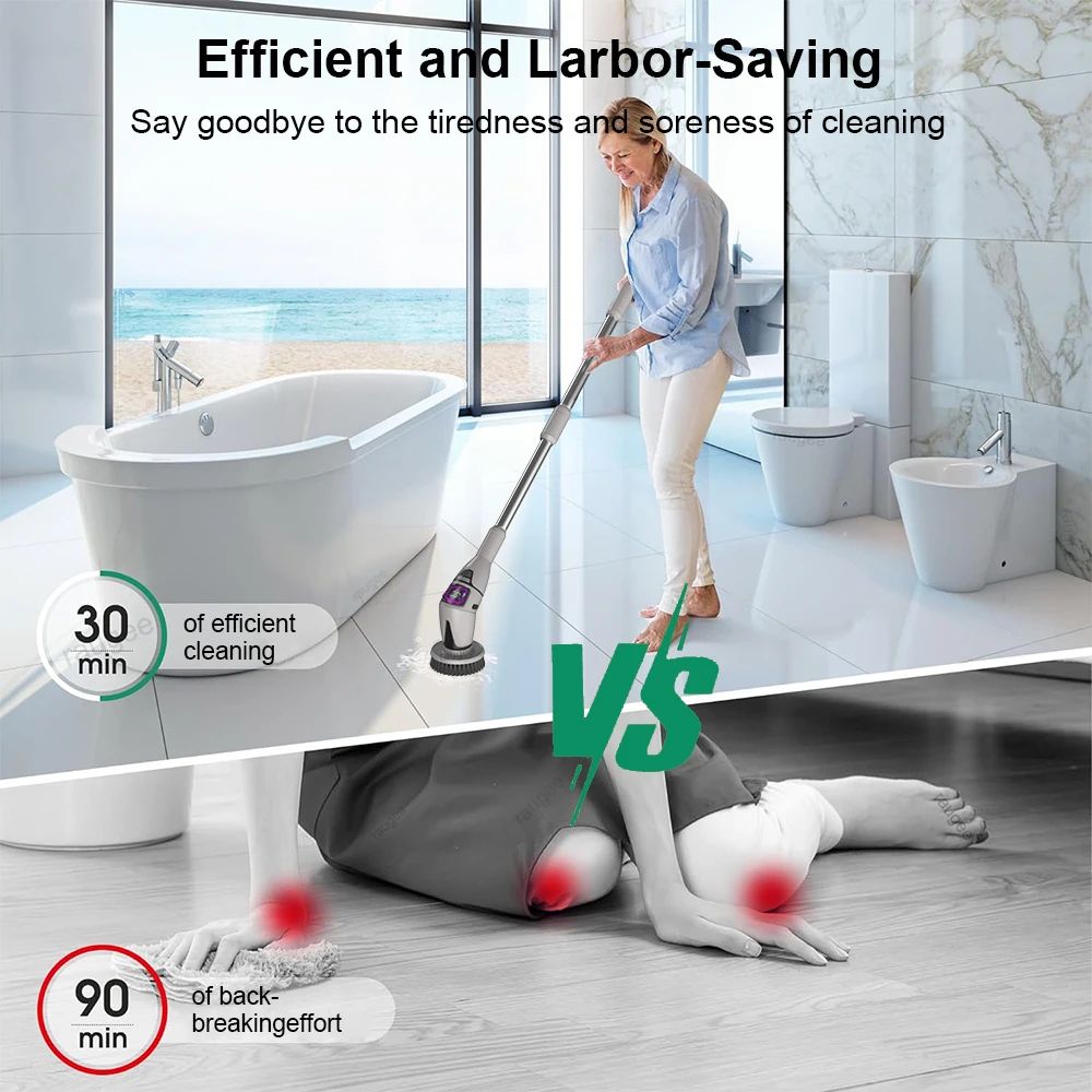 10 in 1 Wireless Electric Spin Scrubber