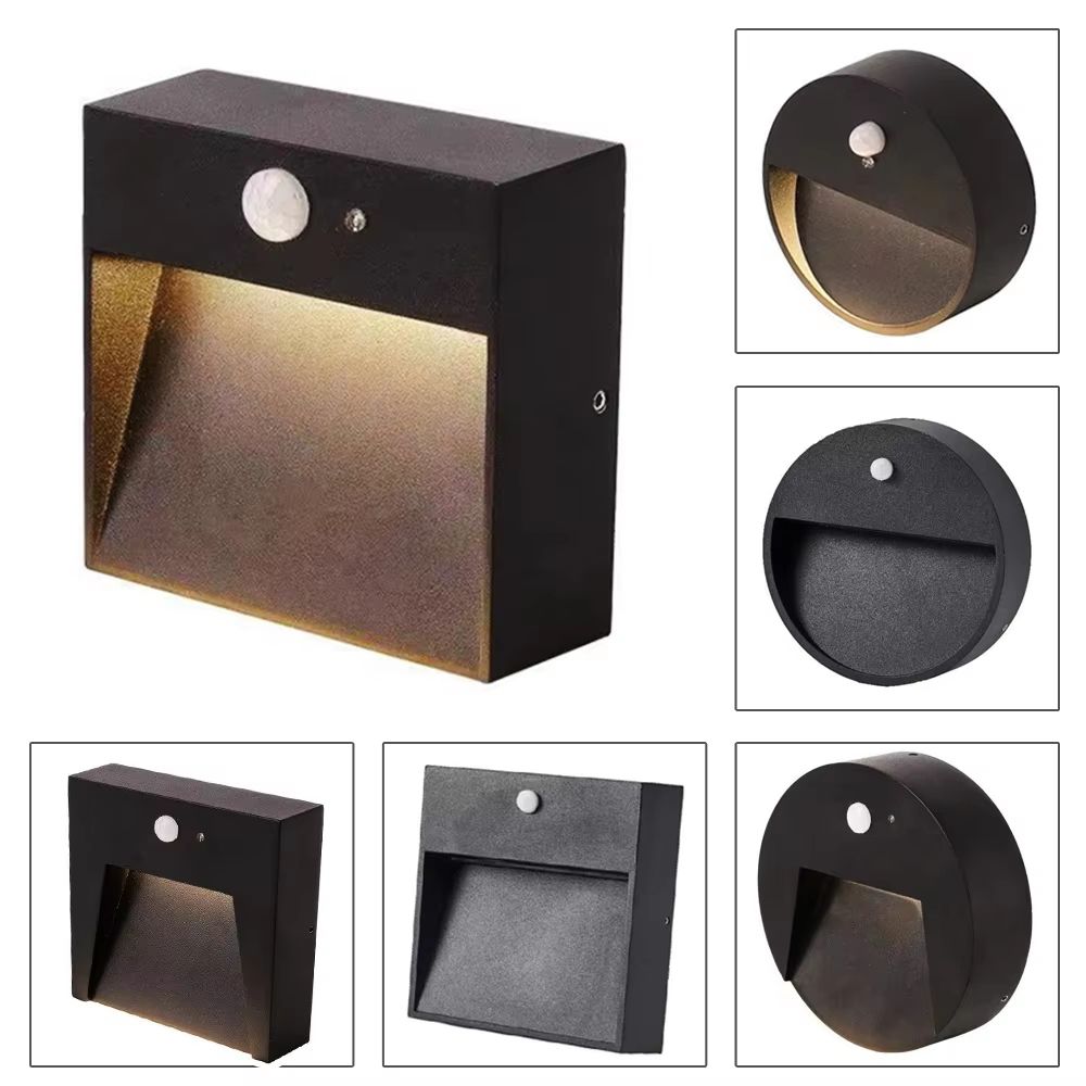 SANDIY Outdoor Motion Sensor Wall Light – Waterproof LED Stair & Garden Sconce (110–220V)