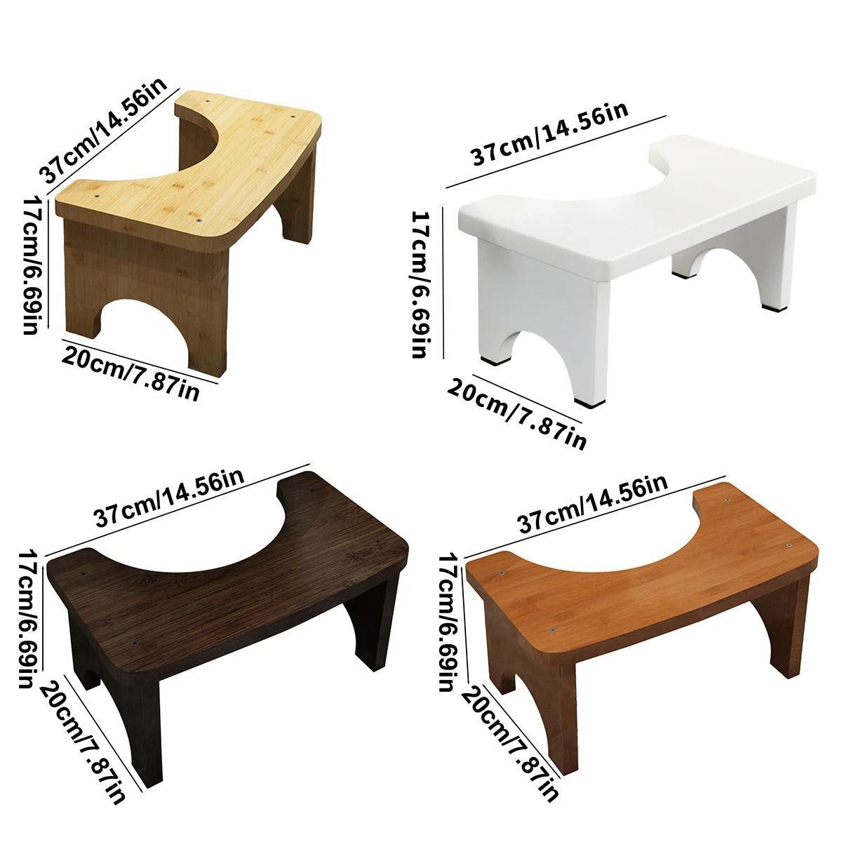 Sturdy Portable Bamboo Toilet Squat Stool for Adults Wide and Stable Bathroom Potty Stool Easy to Use and Clean Portable