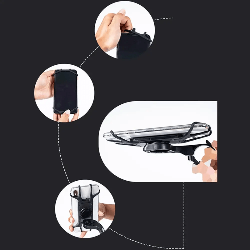 Universal Bike Phone Holder Shockproof Silicone Mount