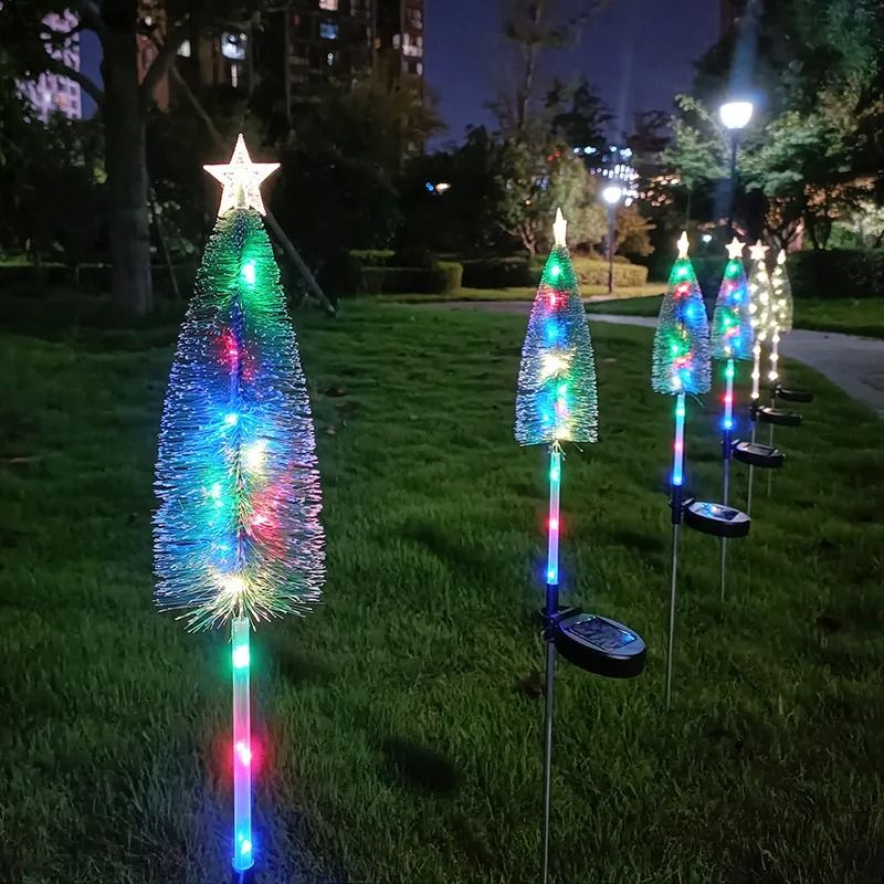 Solar Powered Mini Christmas Tree Stakes