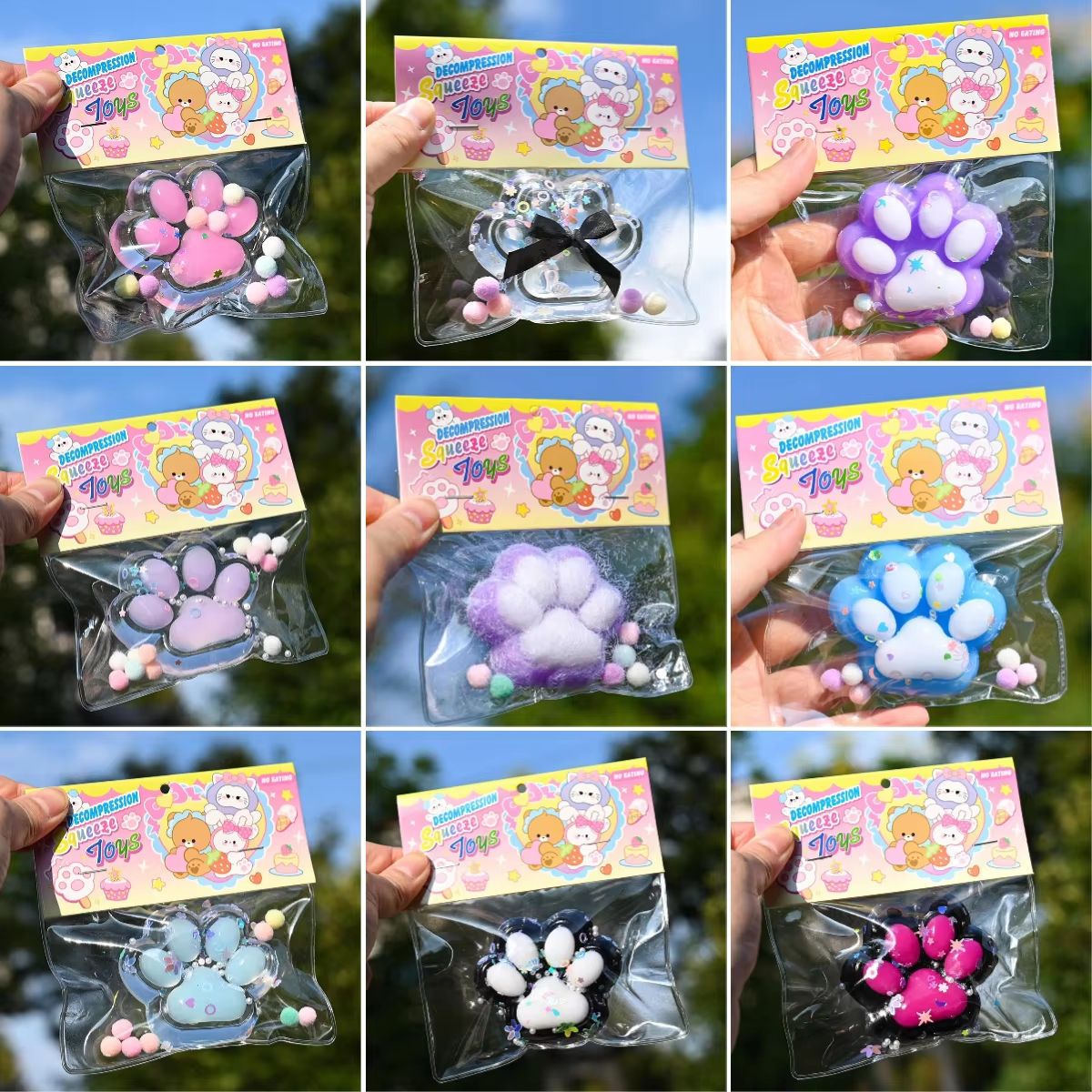 Kawaii Taba Cat Paw Plush Fidget Squeeze Toy