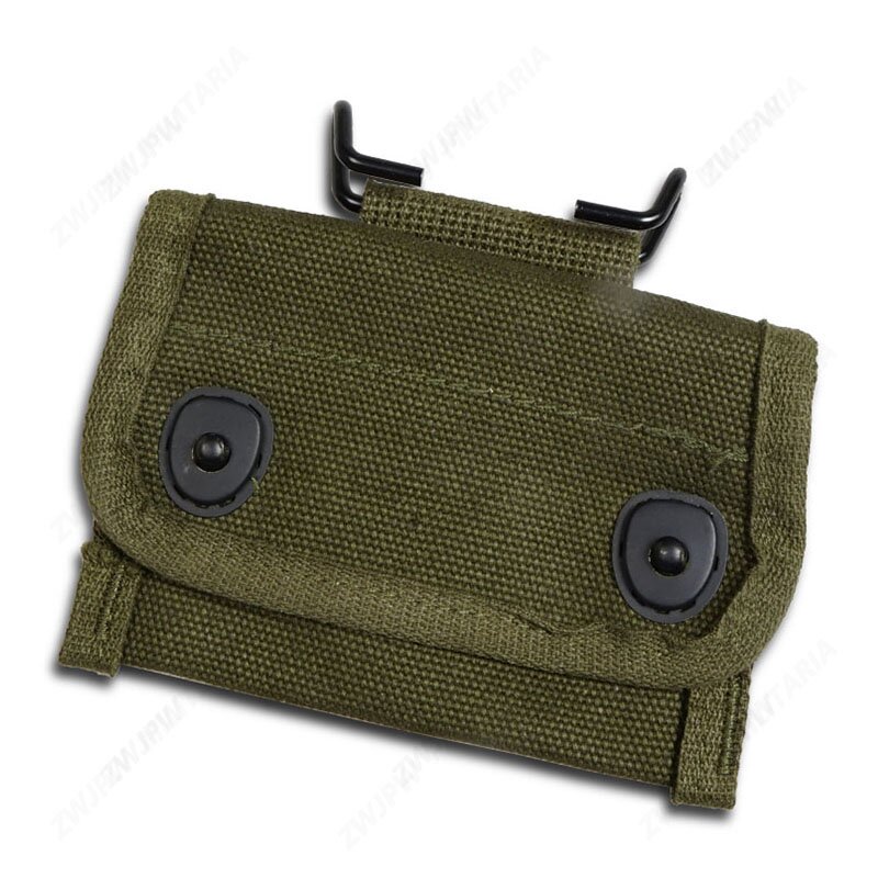 Vintage Military Compass Pouch Durable Canvas Tool Bag for Outdoor EDC Gear