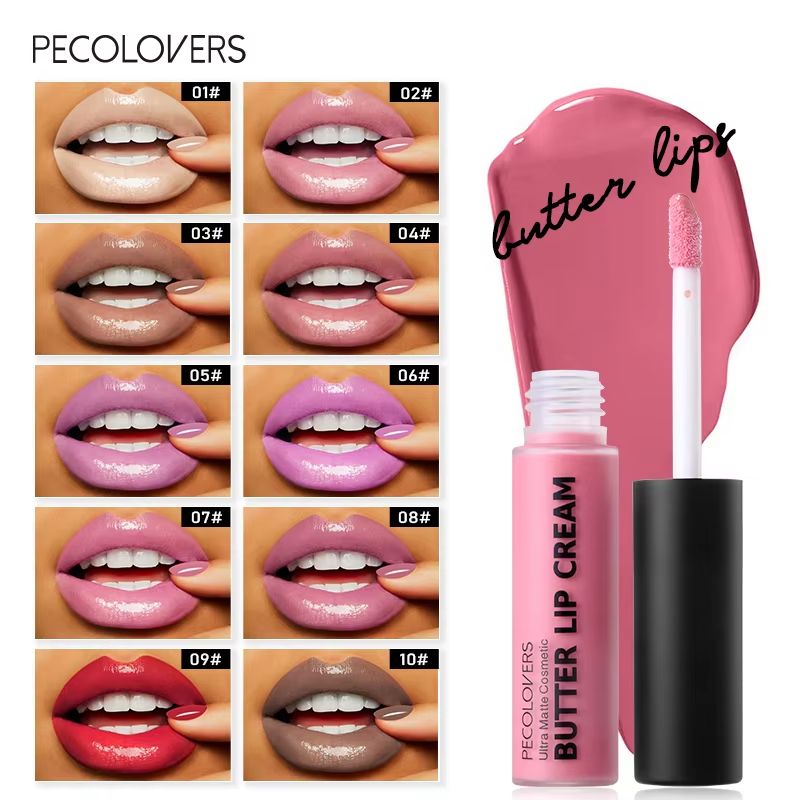 Butter Silky Hydrating Lip Gloss Long Lasting Pink Red Liquid Lipstick