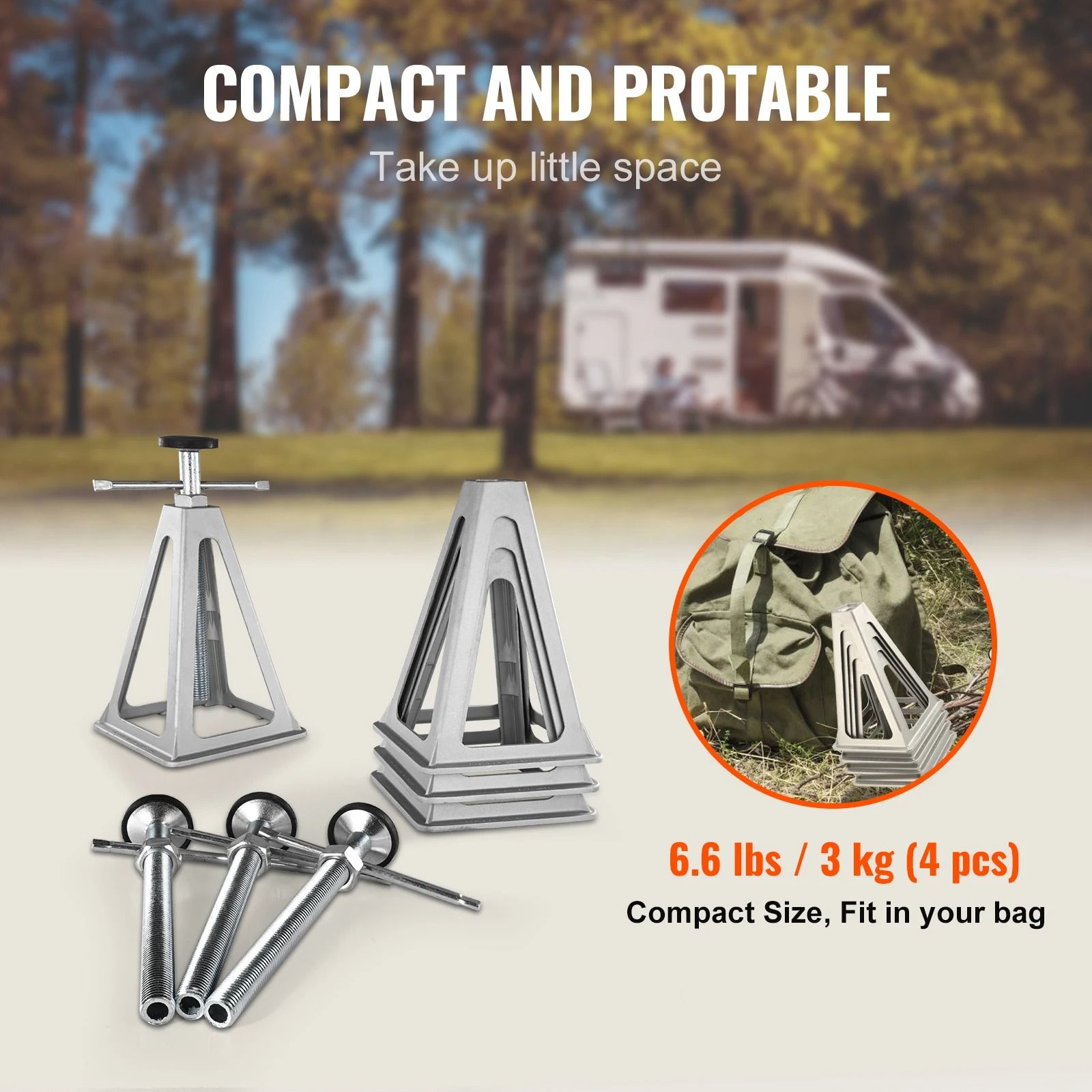 RV Stabilizer Jacks 4 Pack Aluminum Leveling Jacks