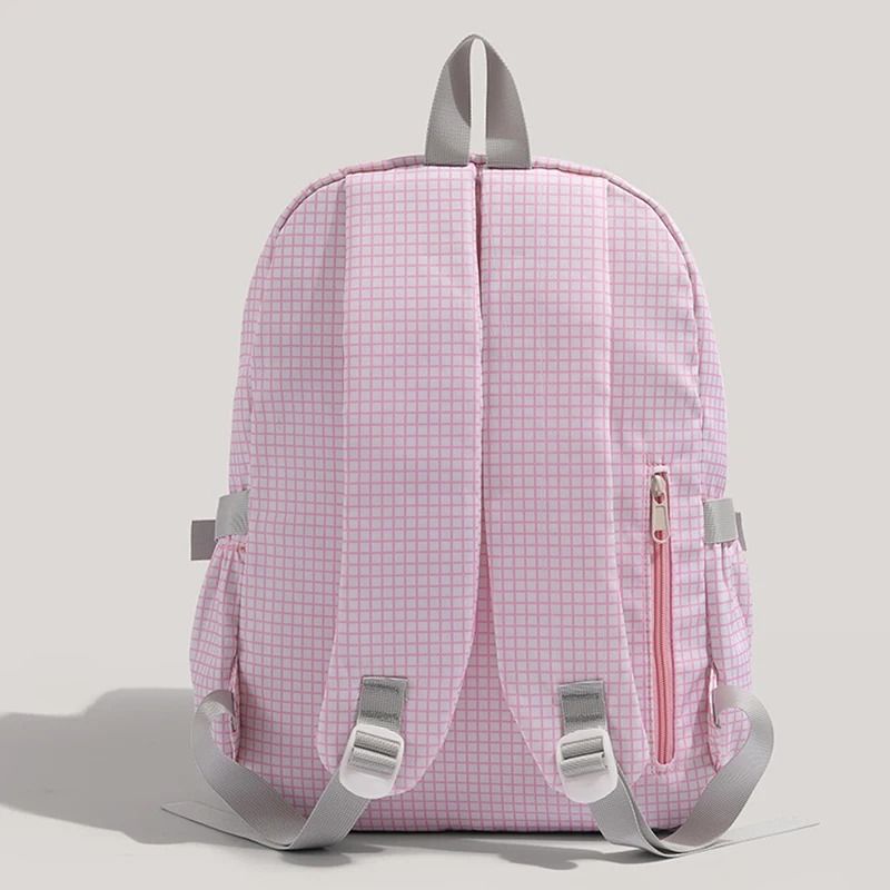 Trendy Large-Capacity Checkered School and Travel Backpack