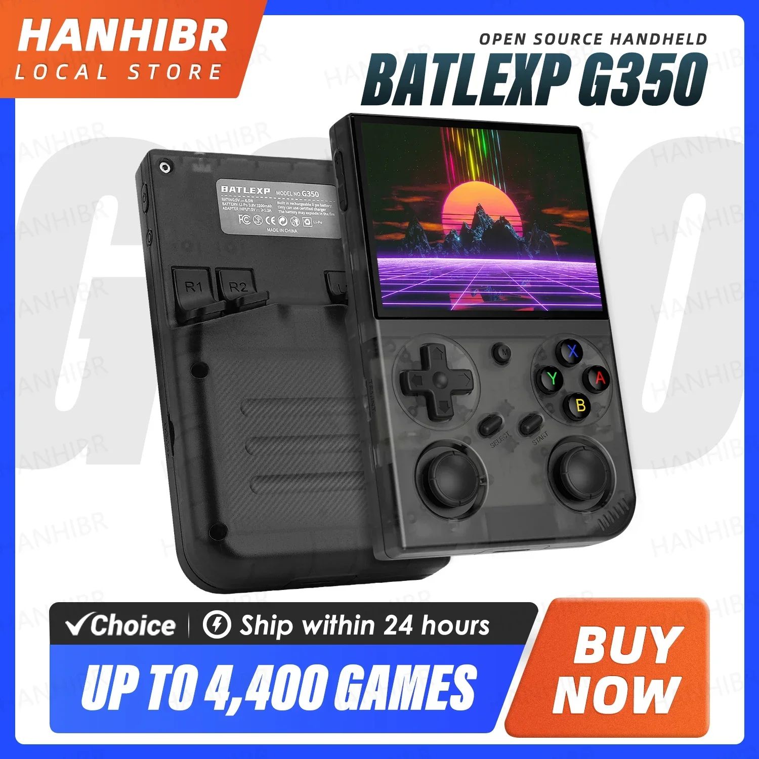 BATLEXP G350 Retro Handheld Retro Game Console with 3.5