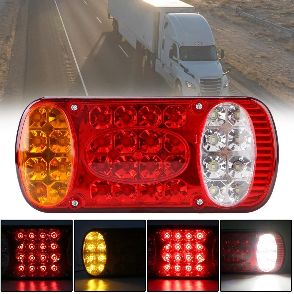 Heavy-Duty LED Trailer Tail Light Kit – 12V/24V Waterproof Truck Brake & Turn Signal Lights