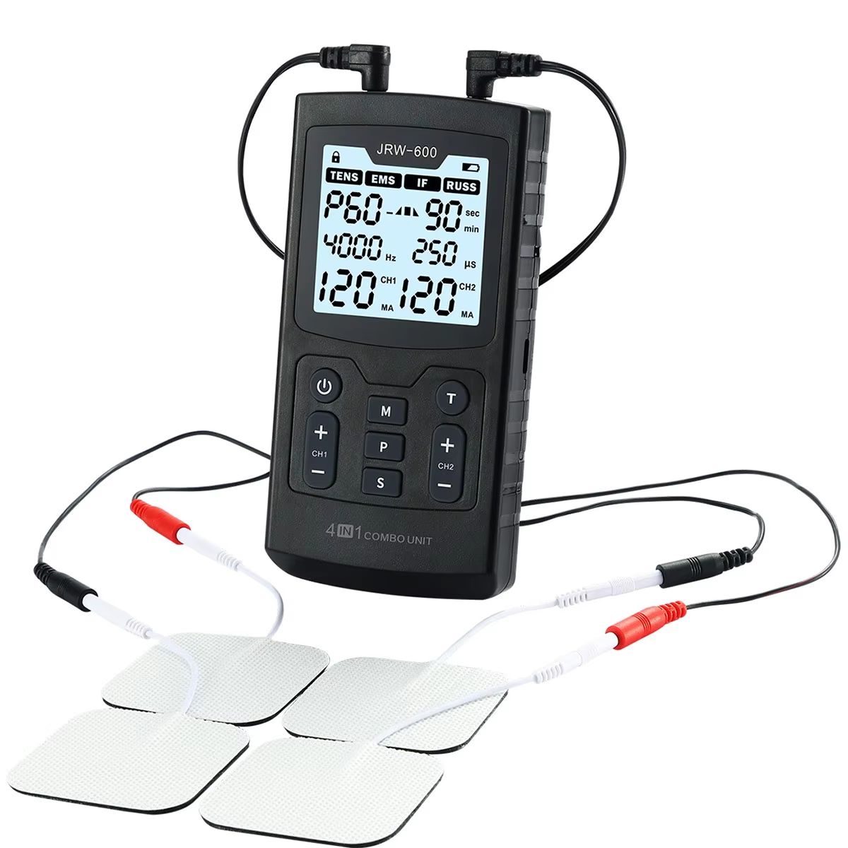 4 in 1 Electric Muscle Stimulator 60 Mode EMS TENS IFC RUSS Physiotherapy Therapy System