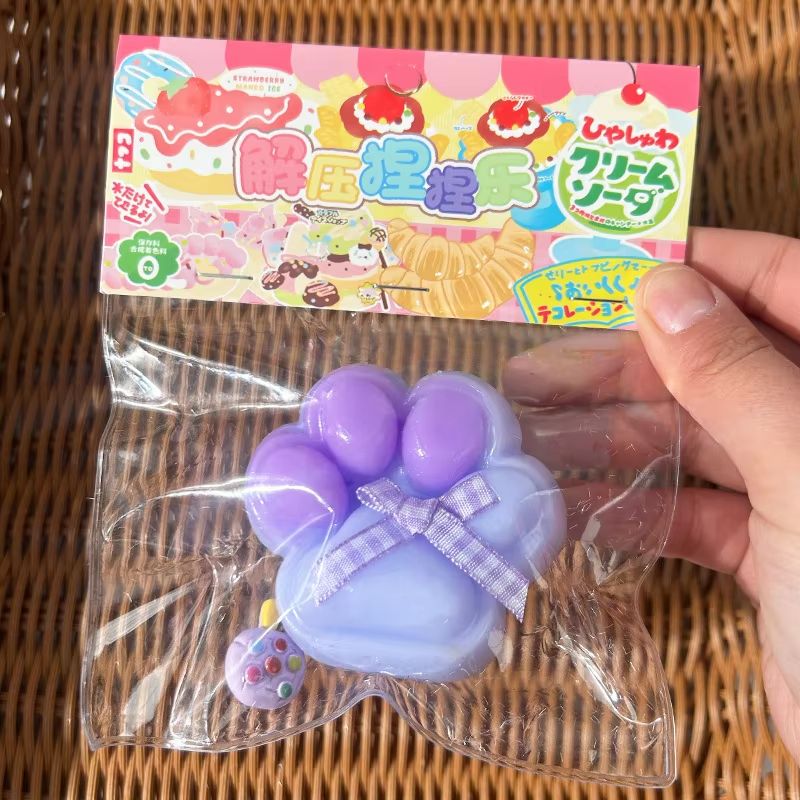 Kawaii Taba Cat Paw Plush Fidget Squeeze Toy