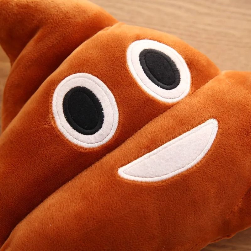 Cartoon Poop Plush Cushion Funny Expression Cushion