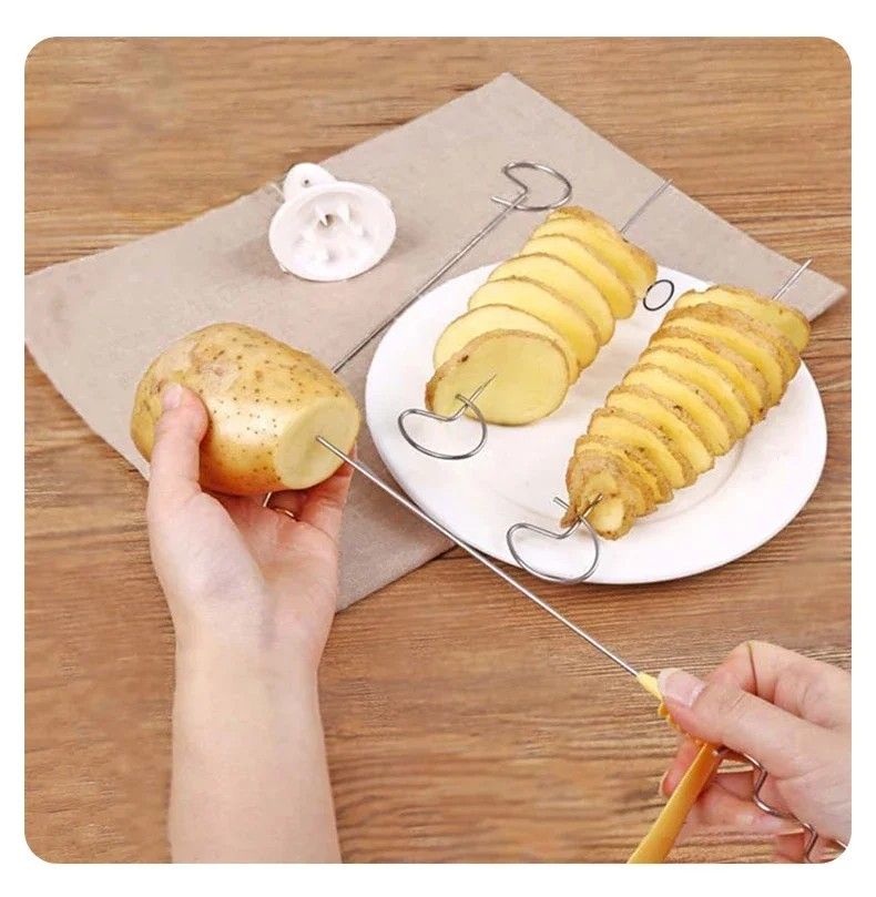 Whirlwind Potato Spiral Cutter – Potato Tower Maker & Vegetable Spiral Slicer | Creative Kitchen Gadget