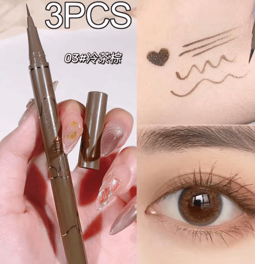Slim Brown Liquid Eyeliner Waterproof Long Lasting Precision Pen