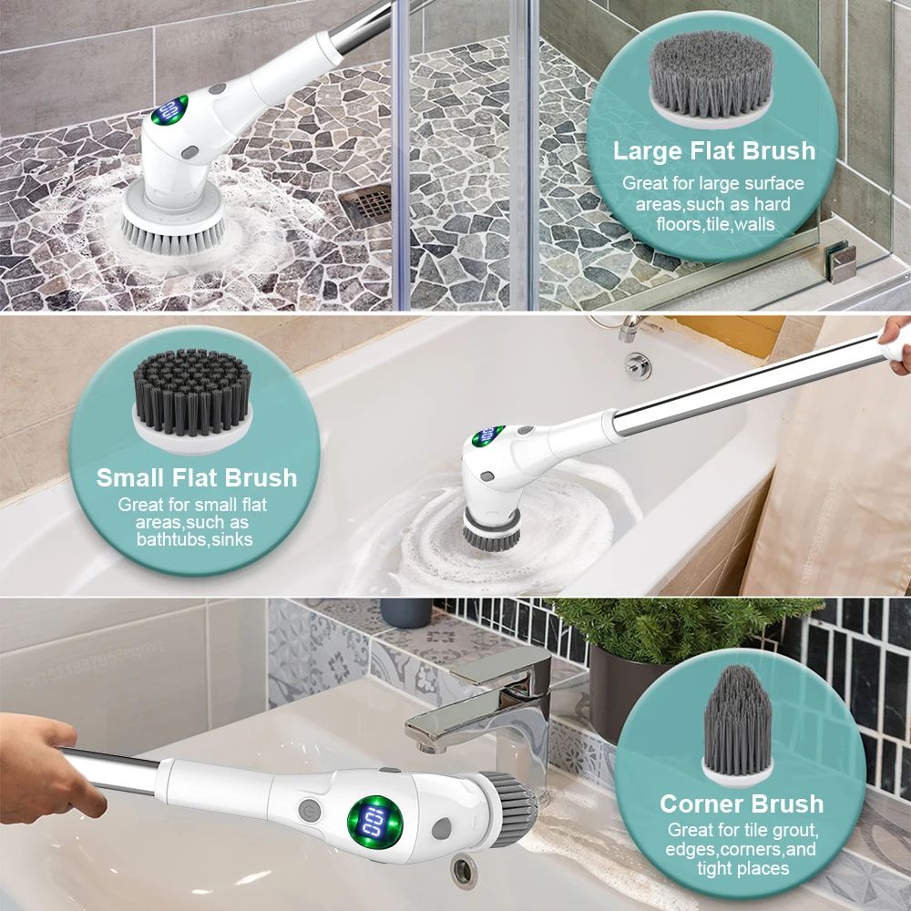 Wireless Electric Bathroom Cleaning Brush