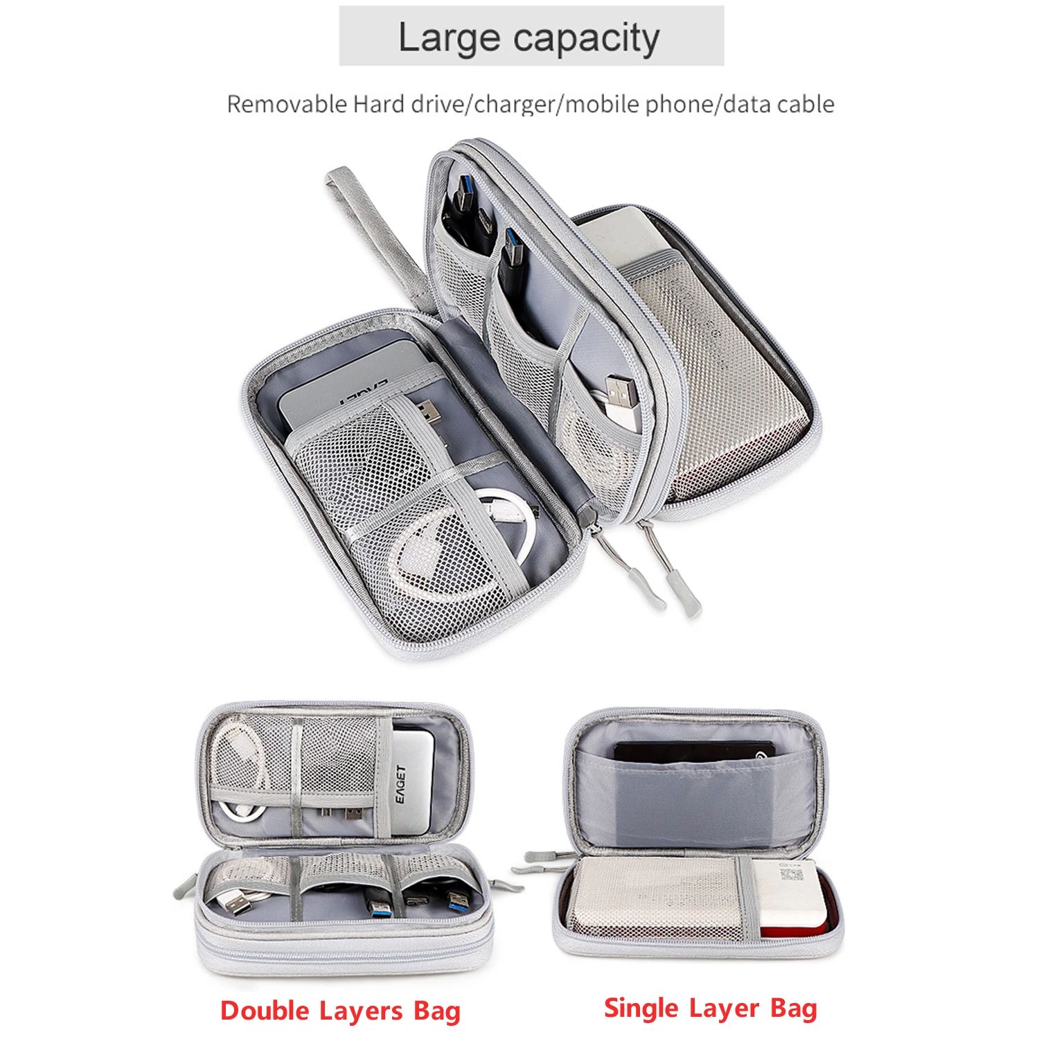 Travel Digital Organizer Bag for Cables and Accessories