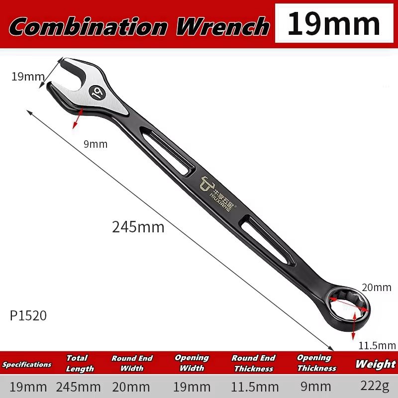 Dual-Use Plums Blossom Ratchet and Open-End Wrench Set 1/4in–15/16in Combination Spanners with Nut Cutter