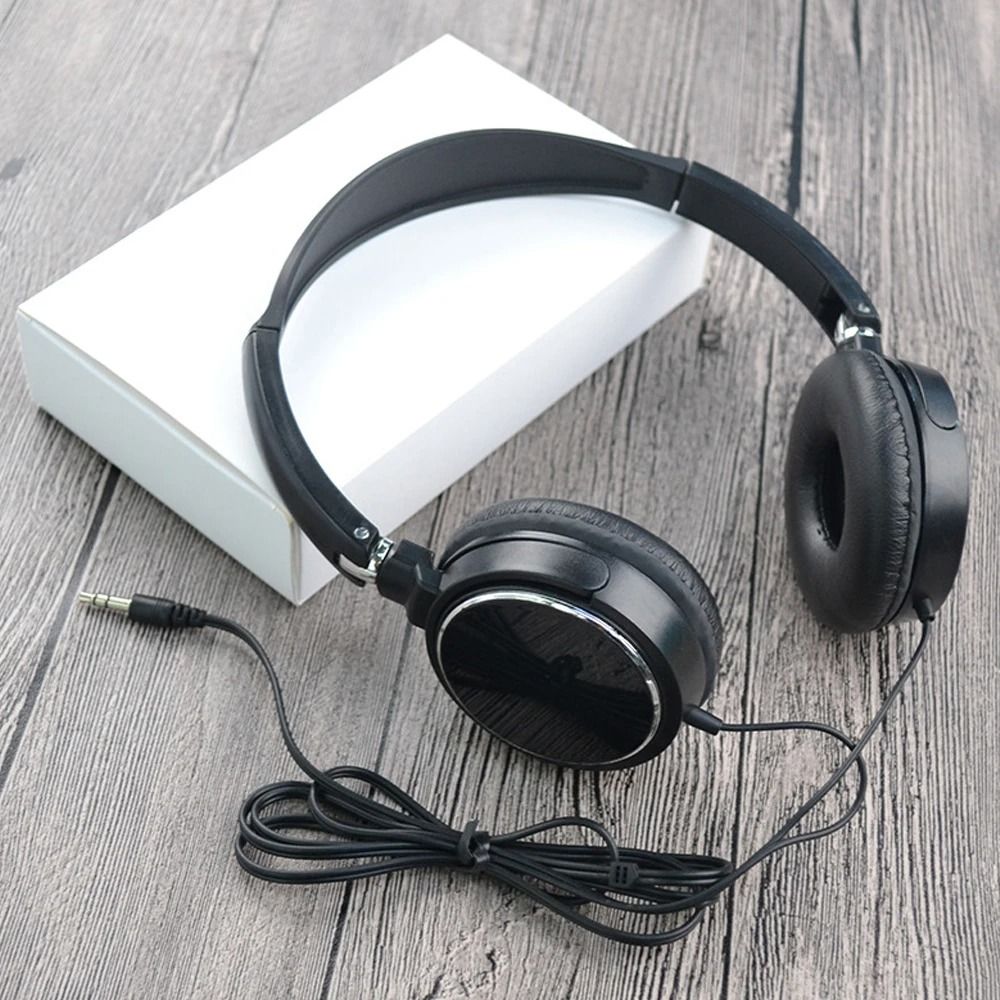 Foldable Wired Headset with Noise Cancellation and 3.5 mm Jack