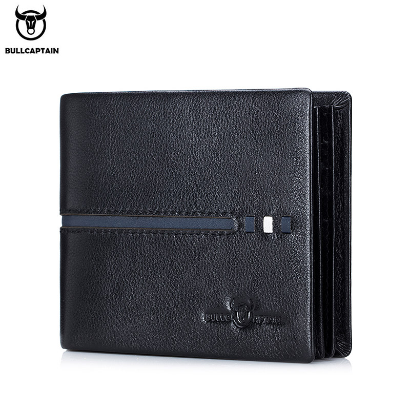 Leather Wallet Men RFID Secure, Multi Function Business Purse, Designer Card Holder, Slim Genuine Leather