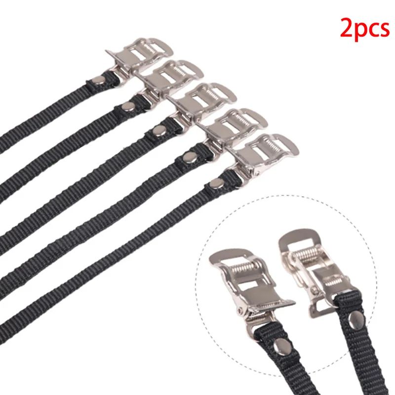 Adjustable Bike Pedal Straps for Cycling & Spin Bikes, Non-Slip Toe Strap Pair