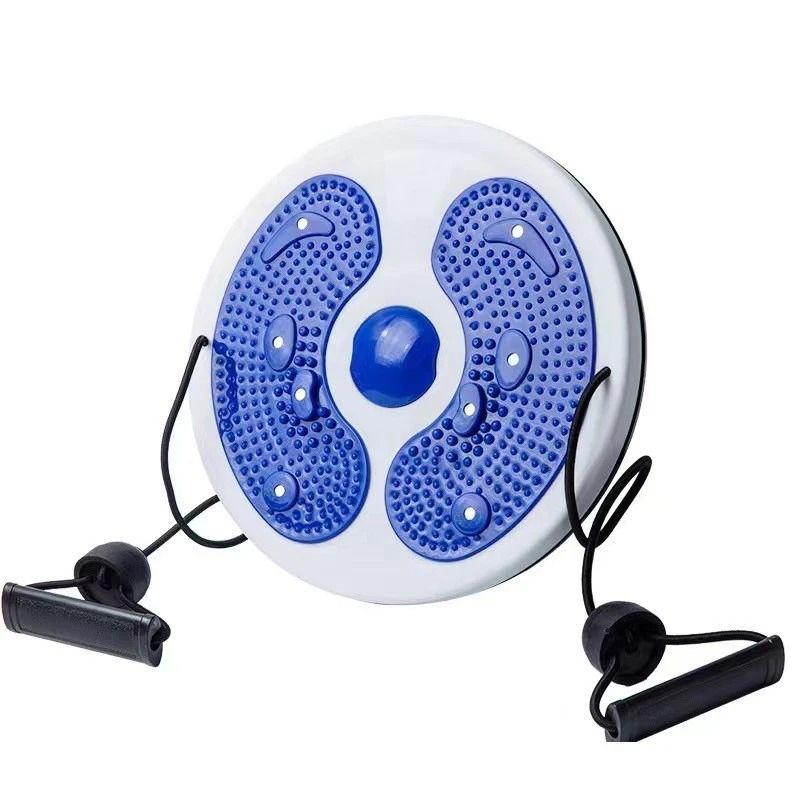 Waist Twist Disc with Foot Sole Massager and Integrated Resistance Bands