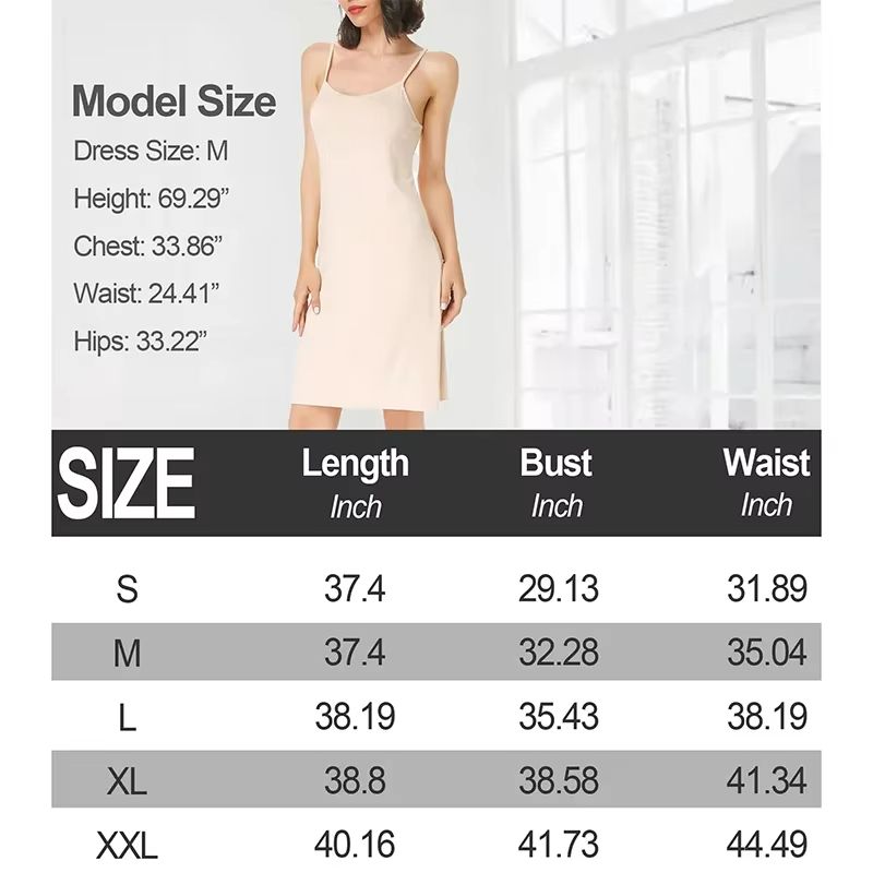 Women's Elegant Solid Sling Dress Compression Slip Sleeveless Backless Sleepwear