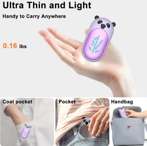 AI Rechargeable Hand Warmers 2 Pack 6000mAh Up to 20 Hour Portable Heat