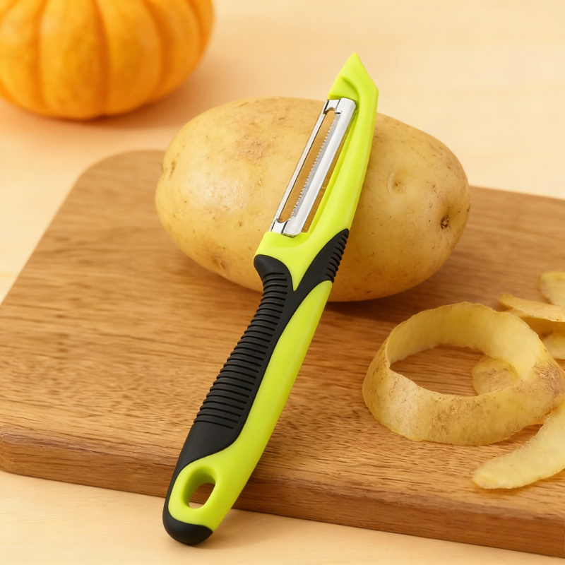 Stainless Steel Vegetable Peeler with Anti Slip Handle for Fruit and Potatoes
