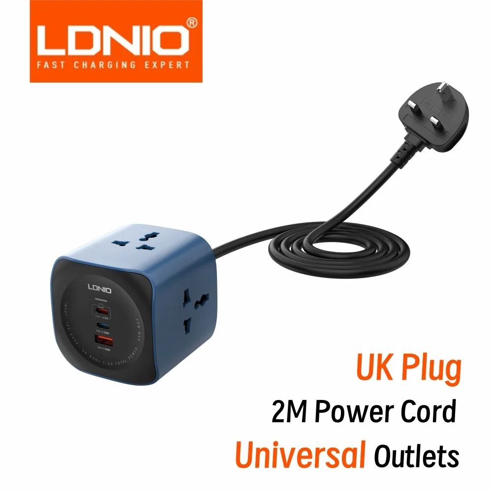 Cube Charging Station with USB Sockets and Surge Protection