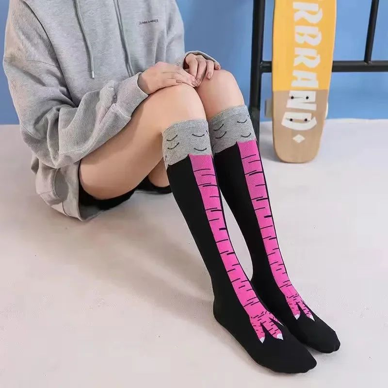 Chicken Paw Funny Over Knee Stockings – Thin Stretch Thigh High Socks for Cozy-Cute Style