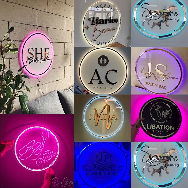 Custom Acrylic Neon Business Logo Sign