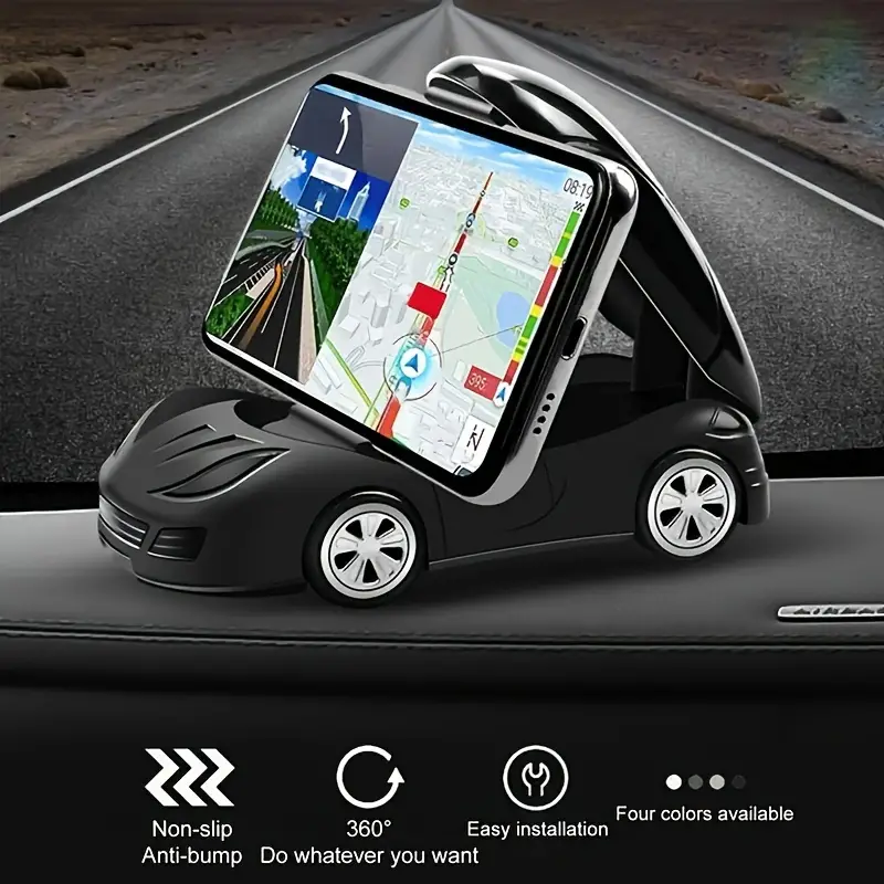 Universal Mobile Phone Holder, 360 Rotation Car Model Stand, Foldable Dashboard Bracket, Car Accessories