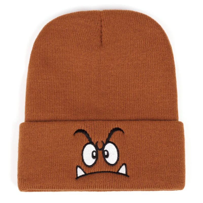 Women Warm Pullover Beanie Hat – Cozy Winter Beanie Hat with Fun Emoji Design