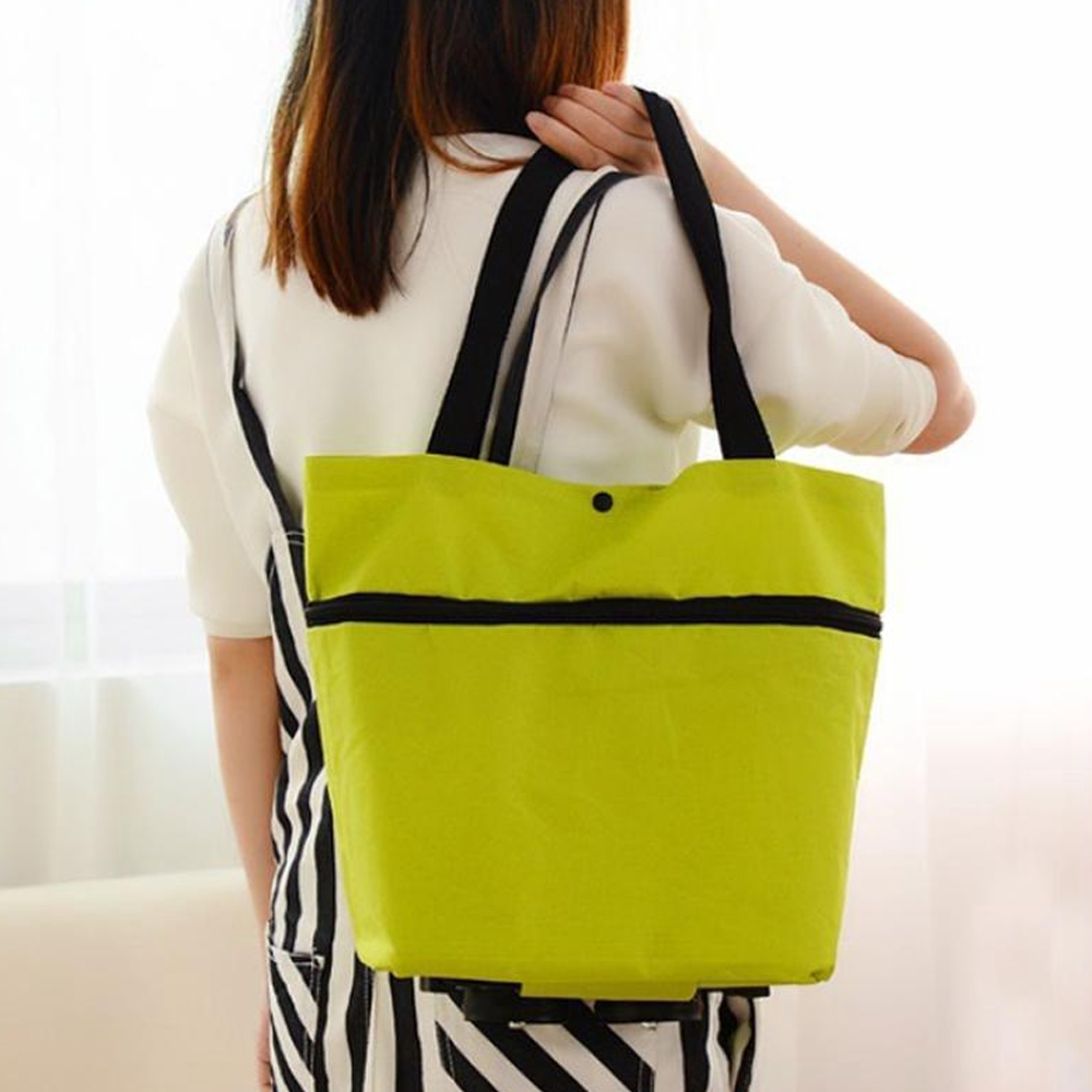 Collapsible Trolley Bag with Wheels – Durable Folding Shopping Companion
