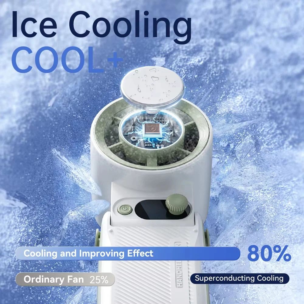F5 Pro Portable Cooling Fan – Rechargeable Handheld Mini Fan with 199 Adjustable Speeds