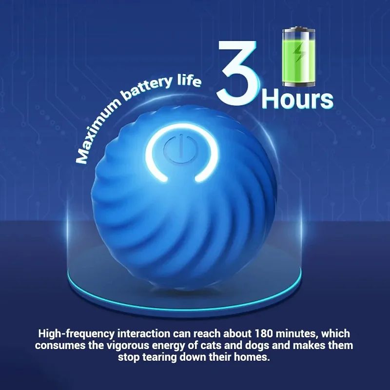 Automatic Moving Dog Ball Interactive USB Rechargeable Toy