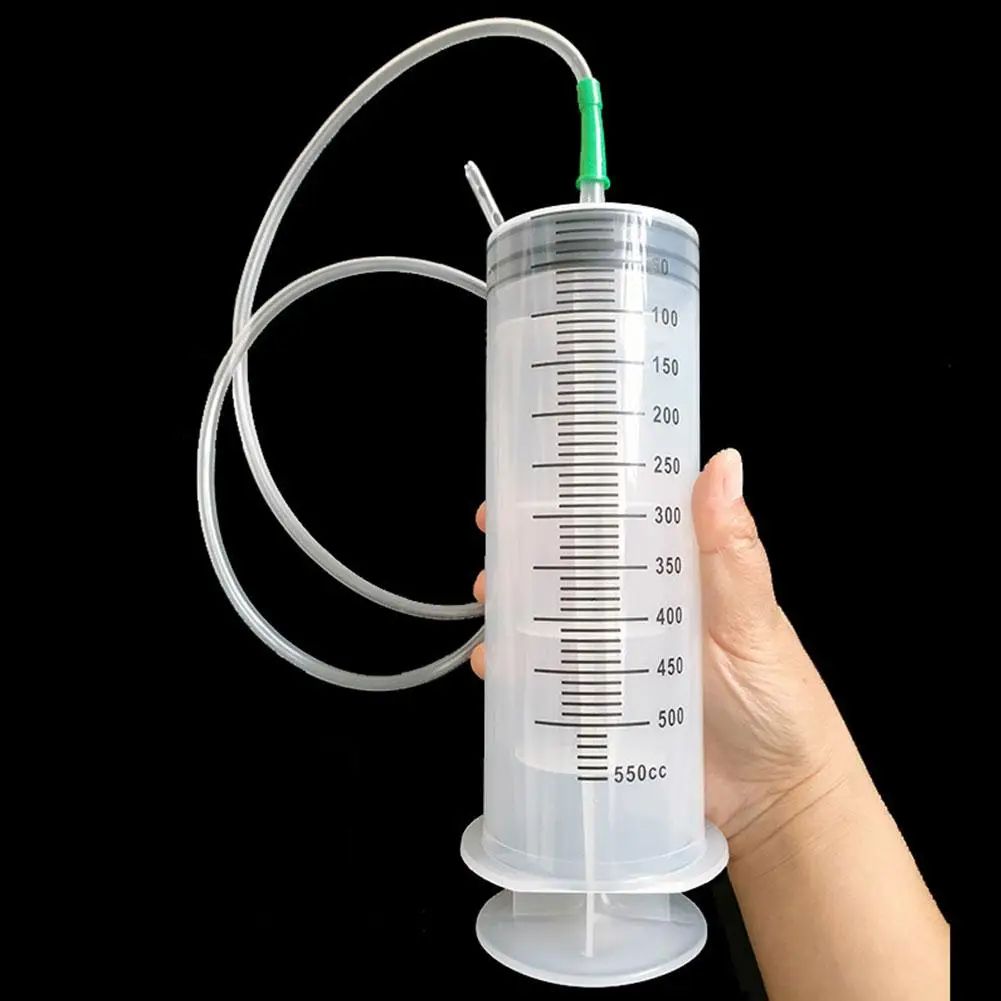 FlowMax Large Capacity Syringe Pump – Measuring Oil & Liquid Transfer Tool with Hose