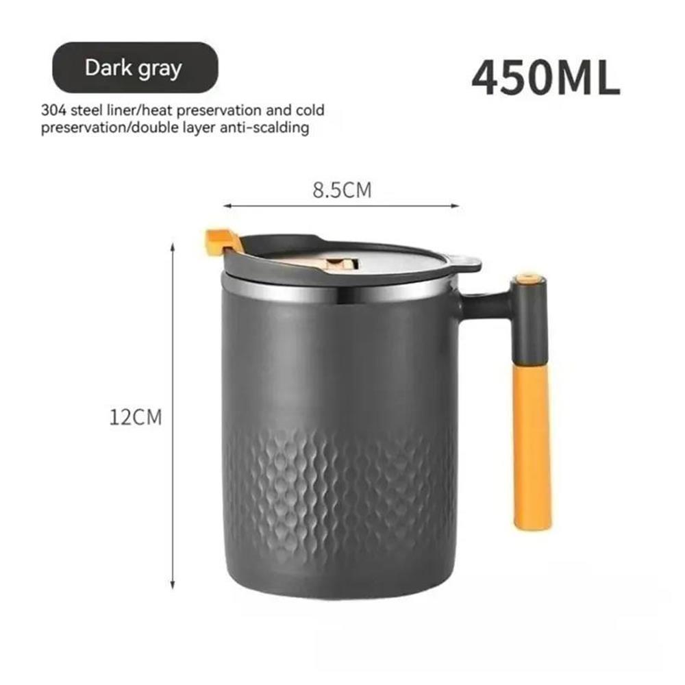 Stainless Steel Mug with Tea Leak, Double-Layer Japanese Tea Cup, Coffee & Milk Cup