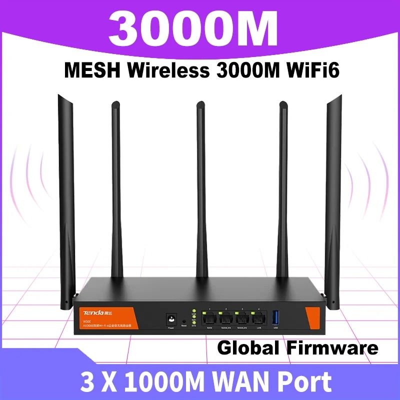 Tenda W30E AX3000 WiFi 6 Wireless Router
