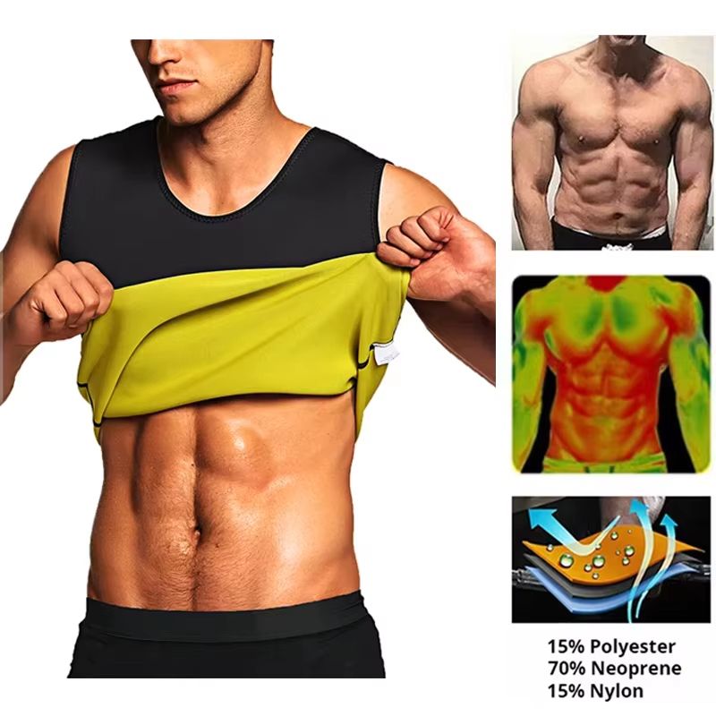 Mens Slimming Waist Trainer Vest Body Shaper Tank Top