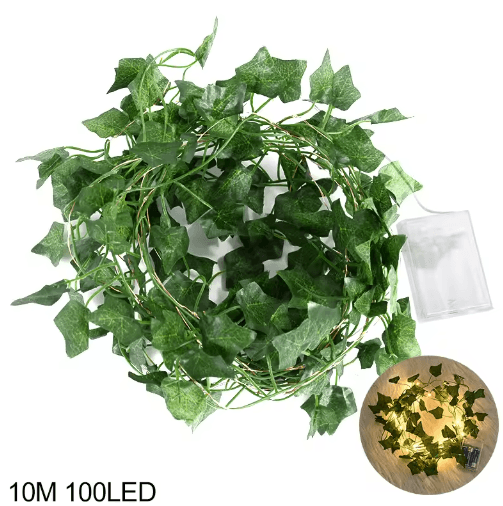 LED Leaf Vine String Lights – Artificial Greenery Garland Fairy Lights for Home & Events