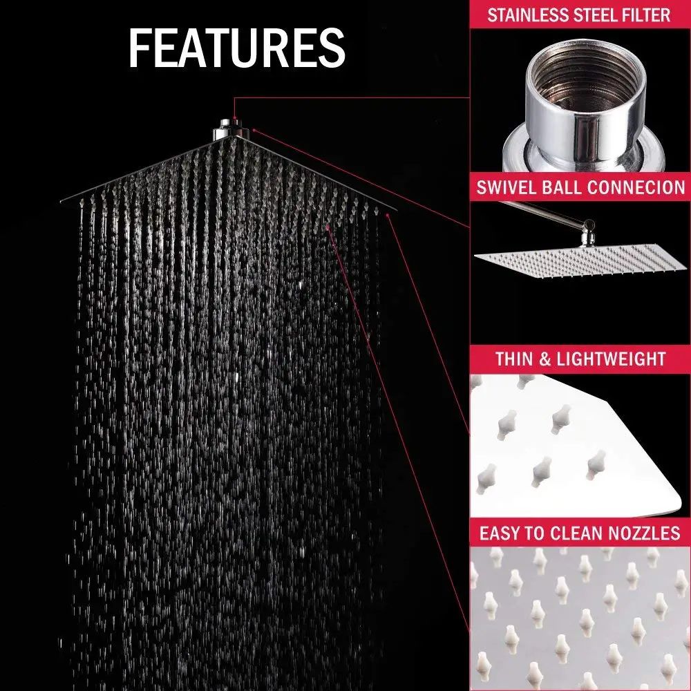 High Pressure Waterfall Shower Head