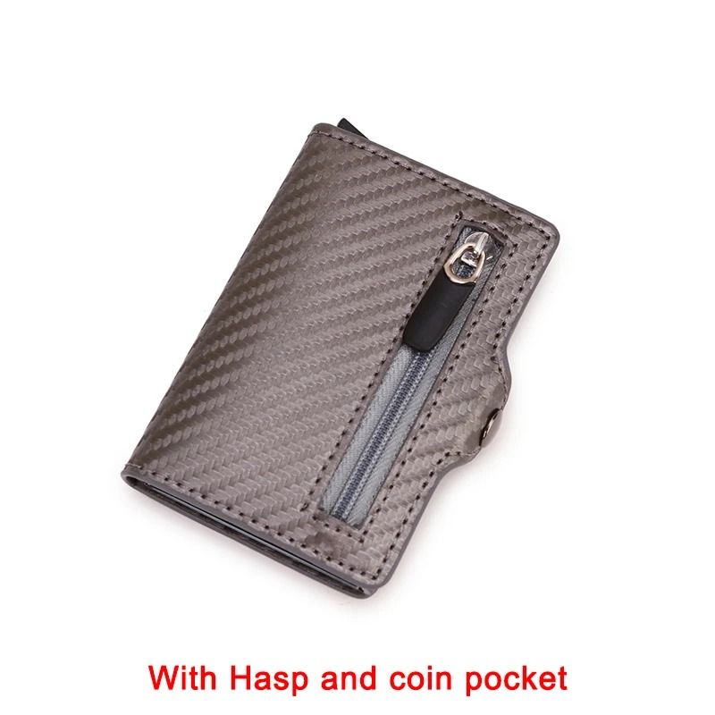 Carbon Fiber RFID Blocking Metal Credit Card Holder Wallet