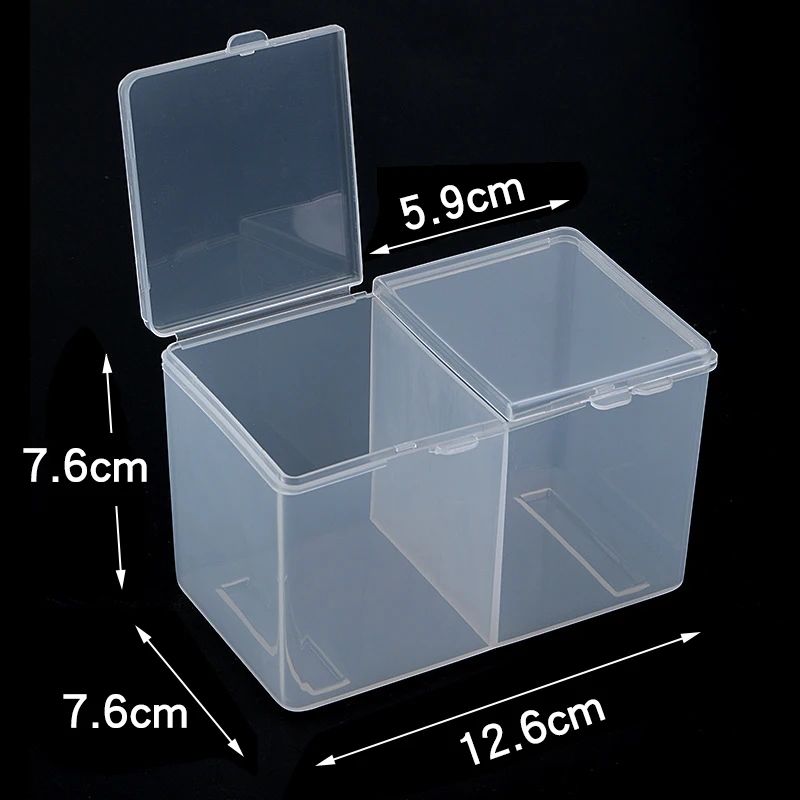 Clear Makeup Storage Box with Lid | 2-Grid Dustproof Vanity Organizer for Skincare, Cosmetics & Countertop Storage