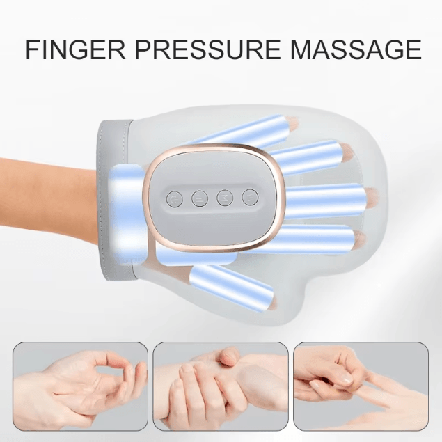 Heated Hand Compression Massager – Electric Wrist & Finger Relief Massager Gloves