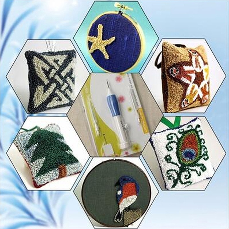 Embroidery Punch Needle Kit, Magic Needle Pen, Weaving Tool Set