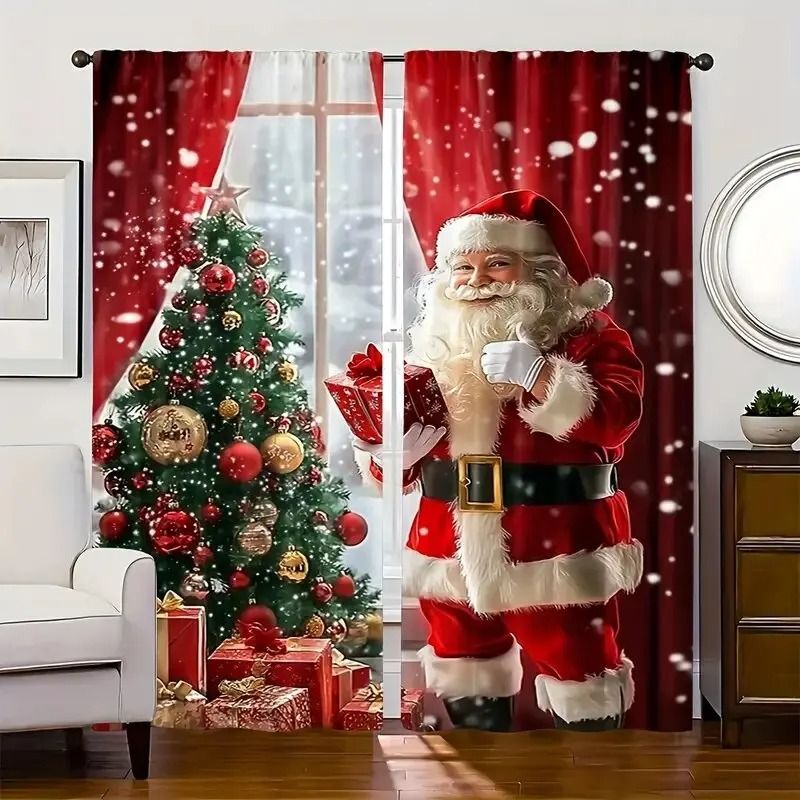 Pole Bag Curtain Christmas Tree Home Decoration for Living Room and Bedroom