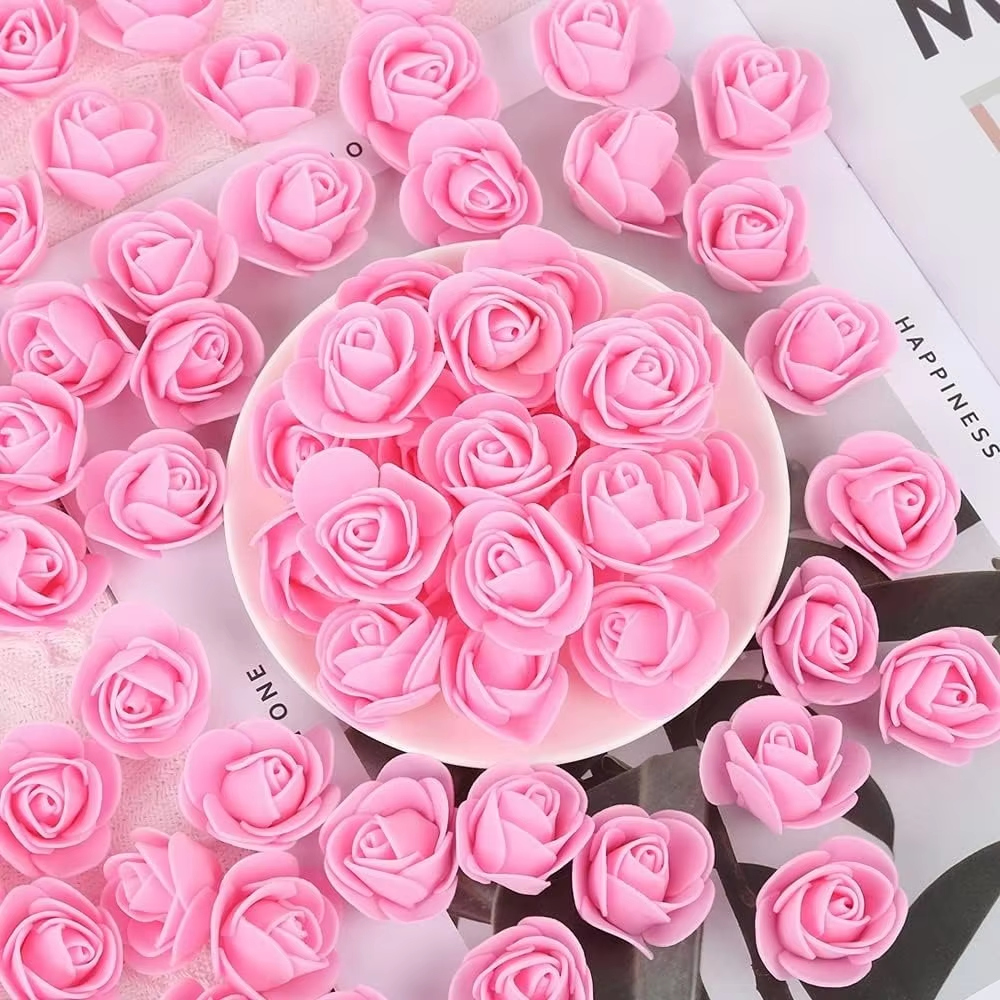DIY Foam PE Rose Heads for Valentines Day Wedding Candy Box and Bride Accessory