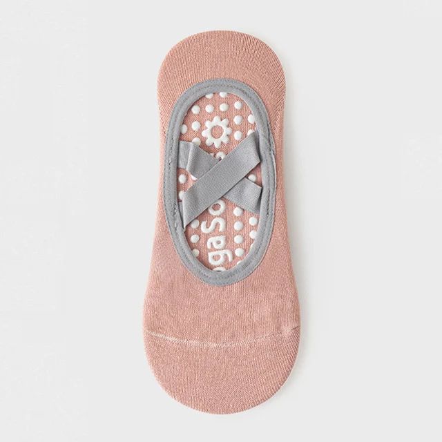 Womens Terry Cotton Non-Slip Yoga Socks – Breathable Bandage Pilates & Ballet Grip Fitness Socks