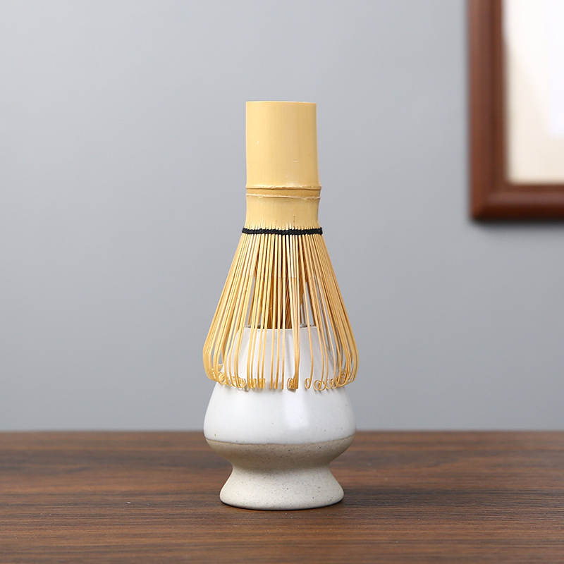 Ceramic Matcha Whisk Holder Stand Japanese matcha whisk holder for Bamboo Chasen Care