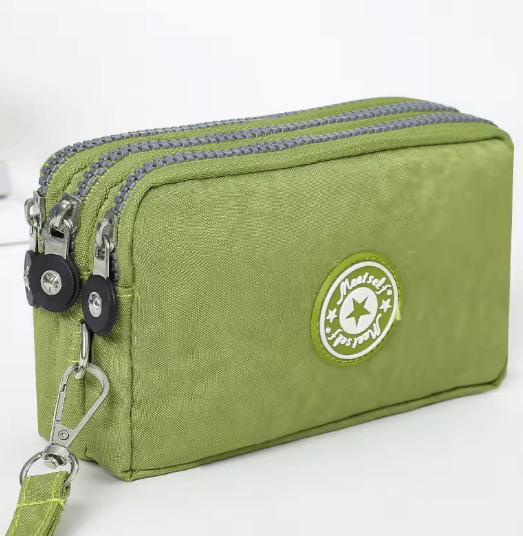 SoftCarry Womens Wrist Phone Purse Three Layer Zipper Handbag